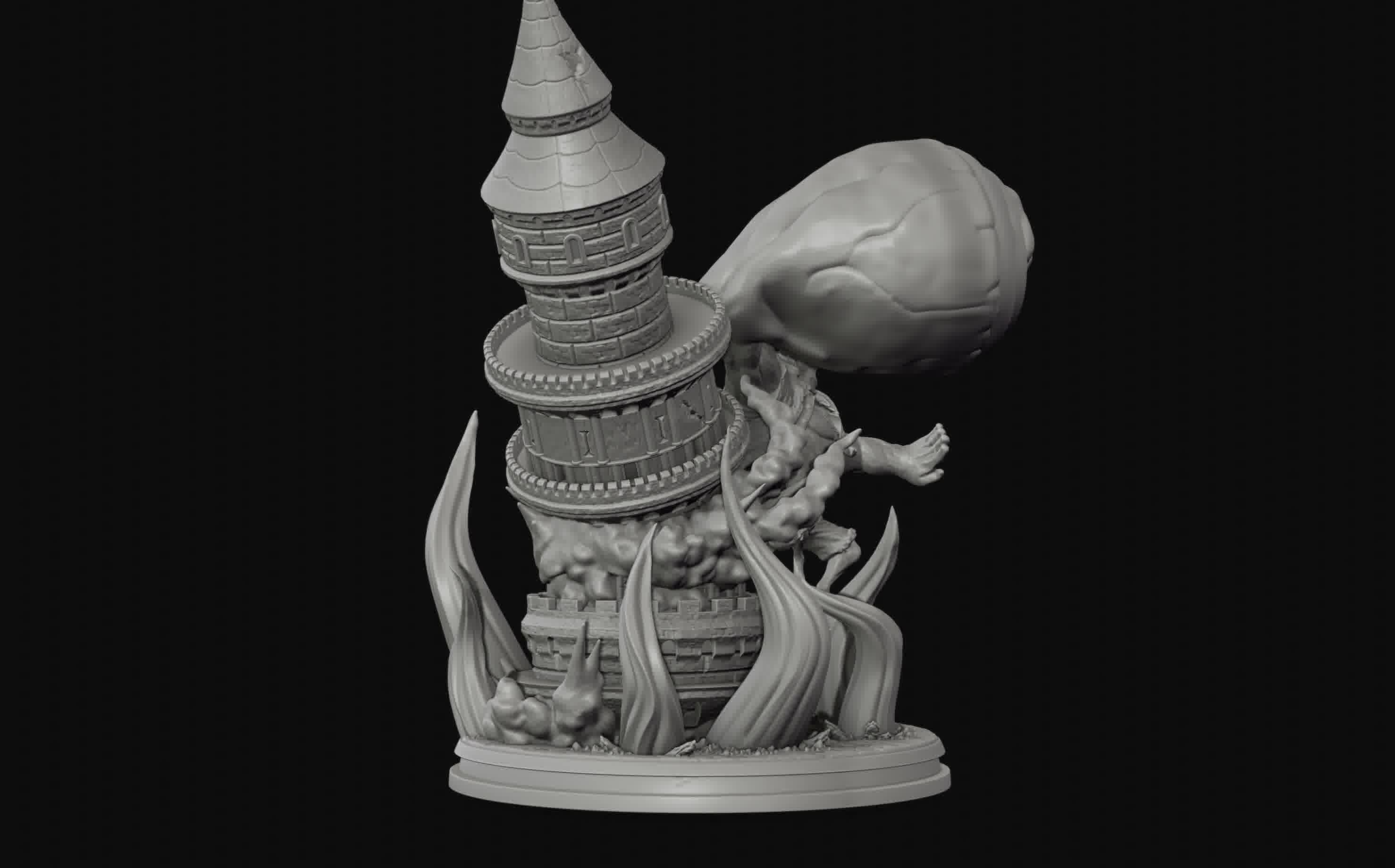 Luffy Gear 4 Ultimate King Kong Gun - One Piece 3d Print statue 3D print model_29