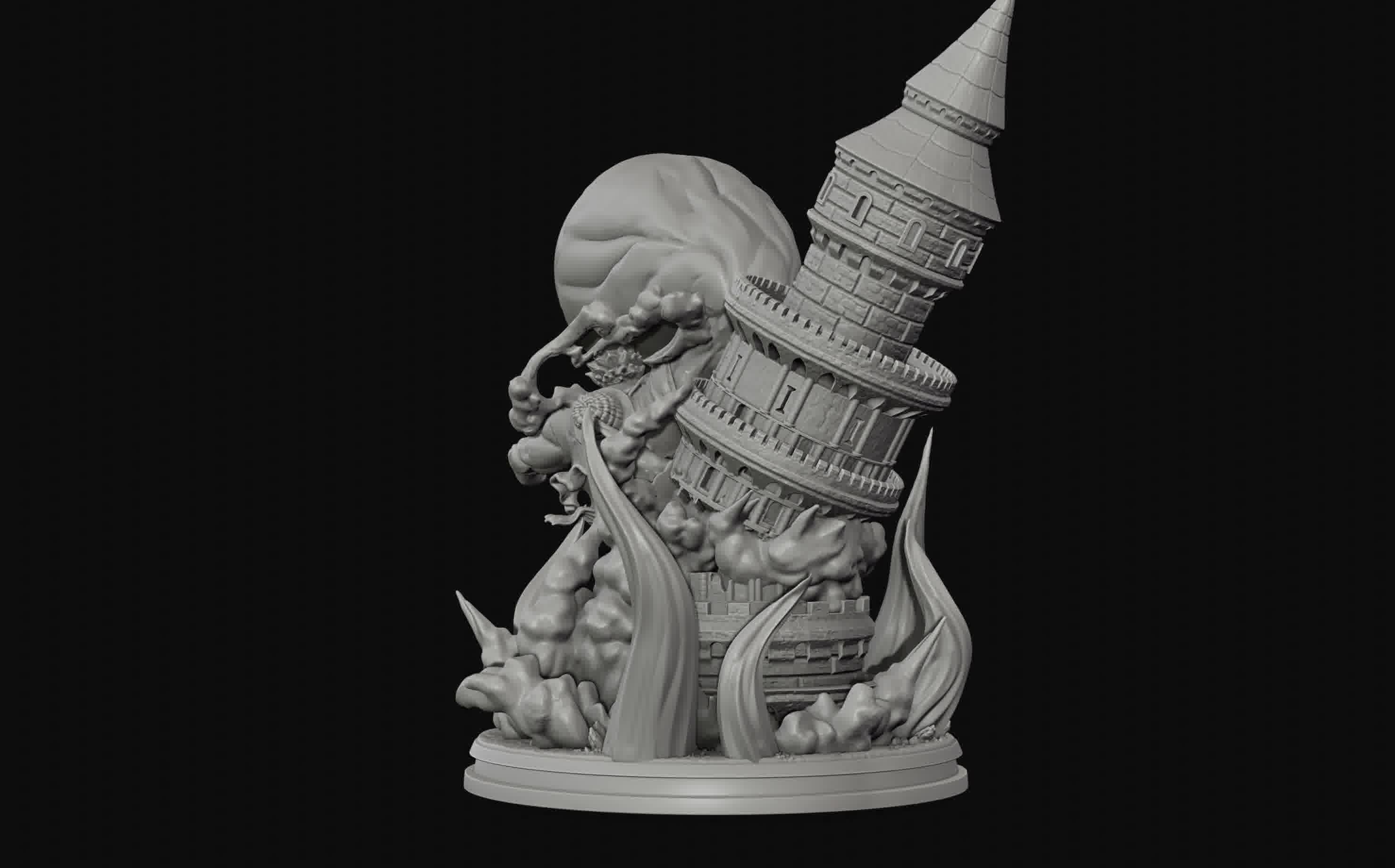 Luffy Gear 4 Ultimate King Kong Gun - One Piece 3d Print statue 3D print model_20