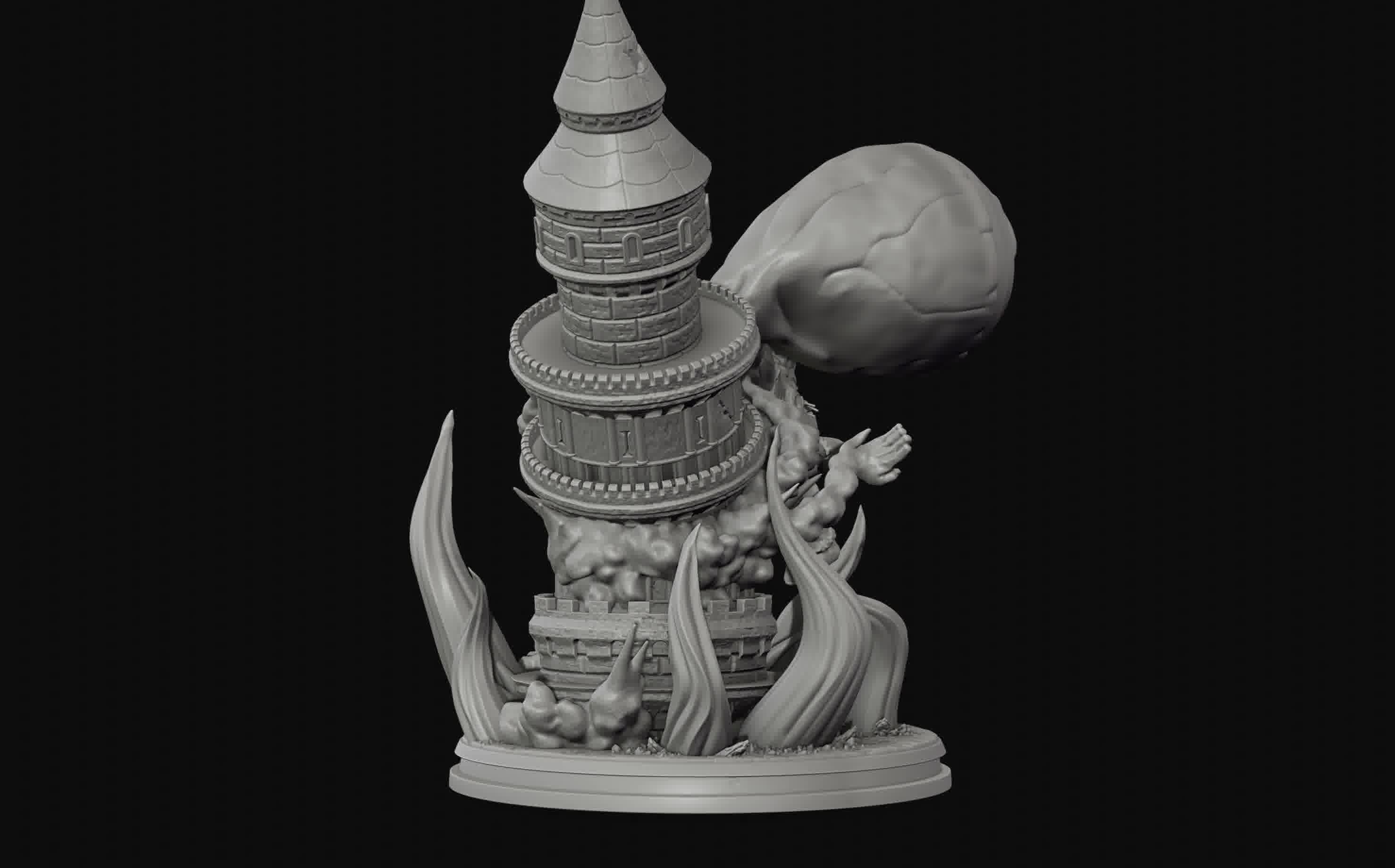 Luffy Gear 4 Ultimate King Kong Gun - One Piece 3d Print statue 3D print model_28