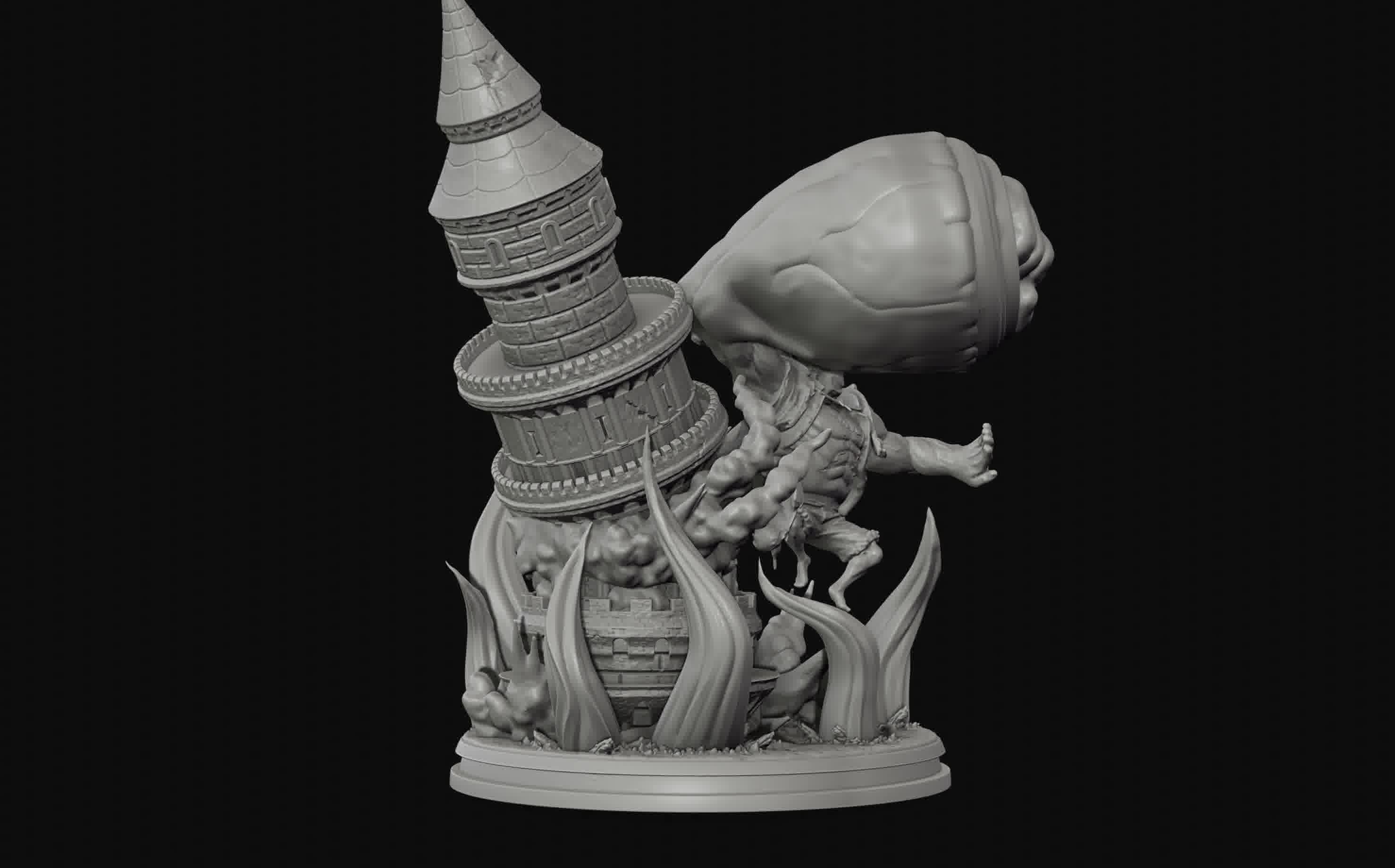 Luffy Gear 4 Ultimate King Kong Gun - One Piece 3d Print statue 3D print model_31