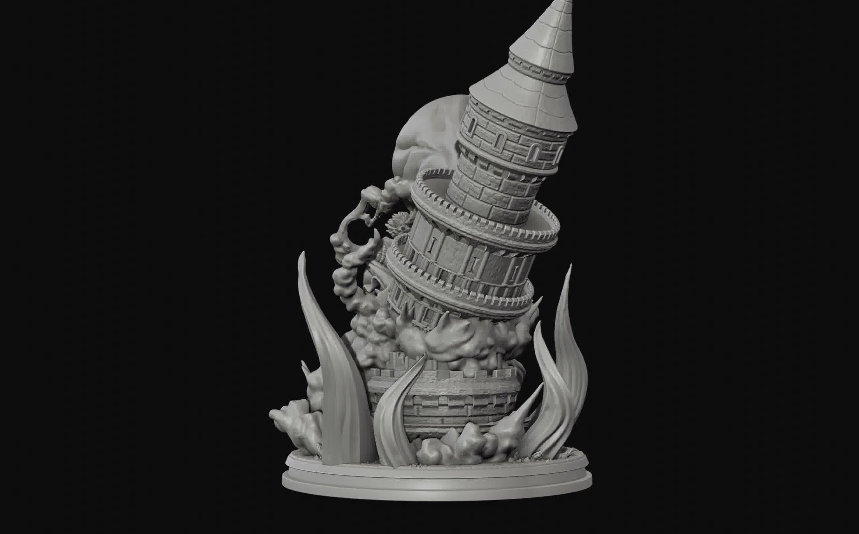 Luffy Gear 4 Ultimate King Kong Gun - One Piece 3d Print statue 3D print model_22