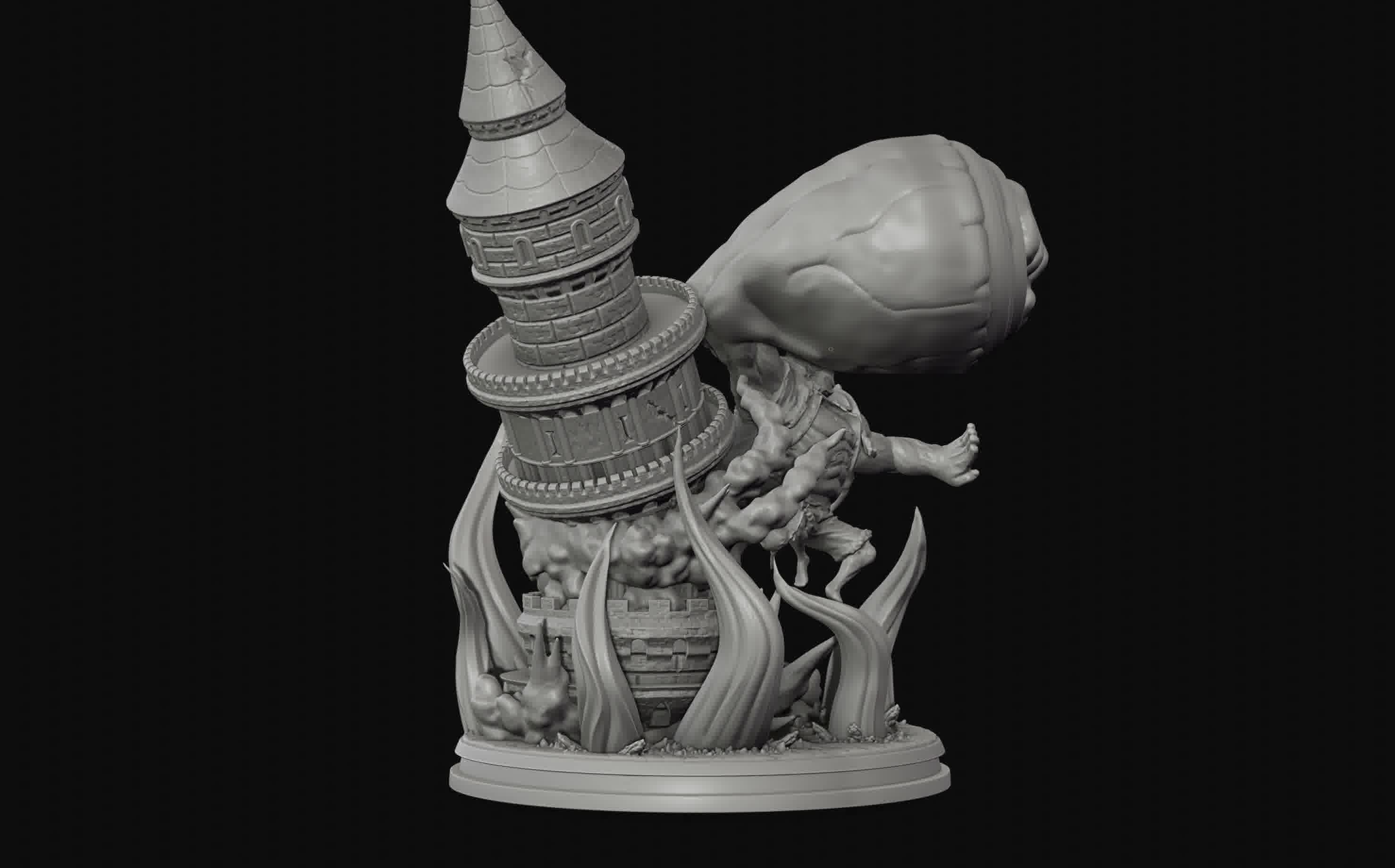Luffy Gear 4 Ultimate King Kong Gun - One Piece 3d Print statue 3D print model_30