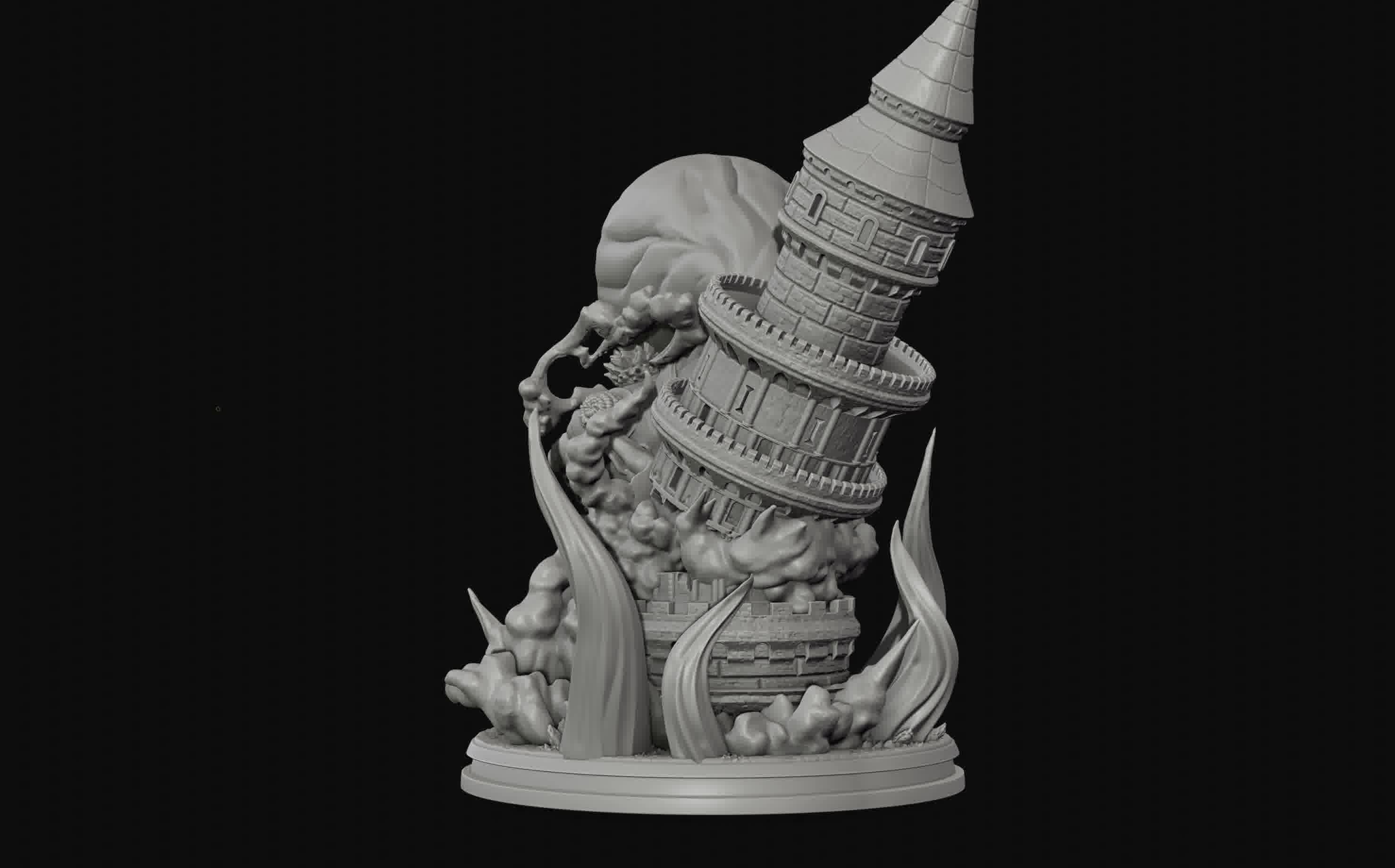 Luffy Gear 4 Ultimate King Kong Gun - One Piece 3d Print statue 3D print model_21
