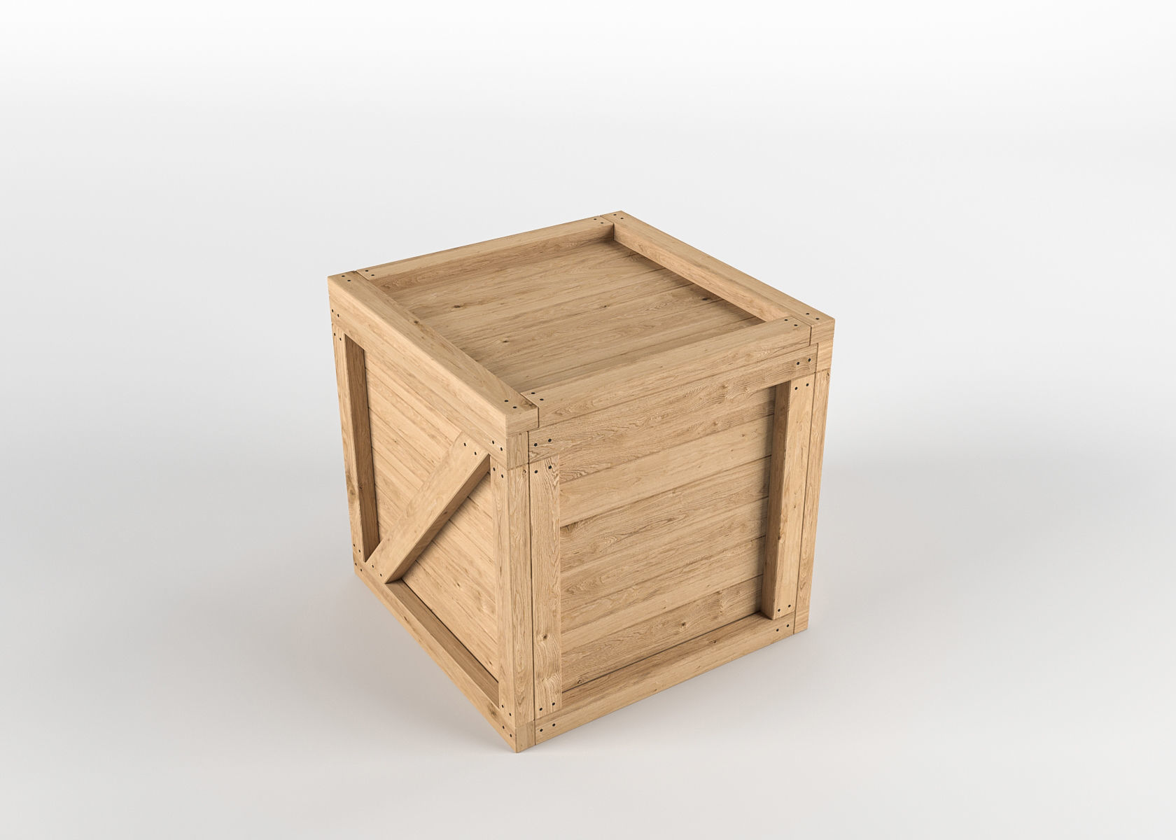 Box on Pallet Low-poly 3D model_13