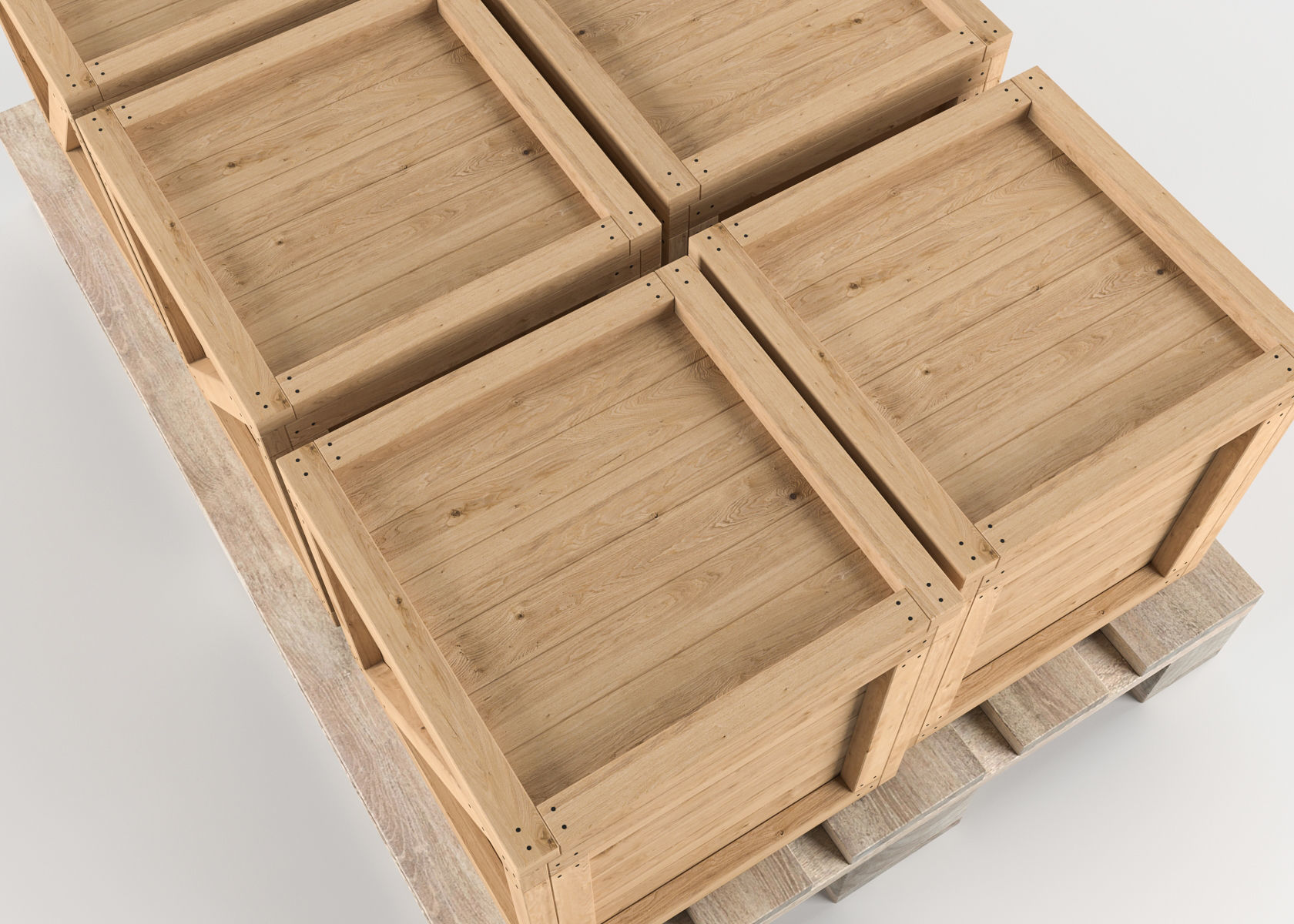 Box on Pallet Low-poly 3D model_6