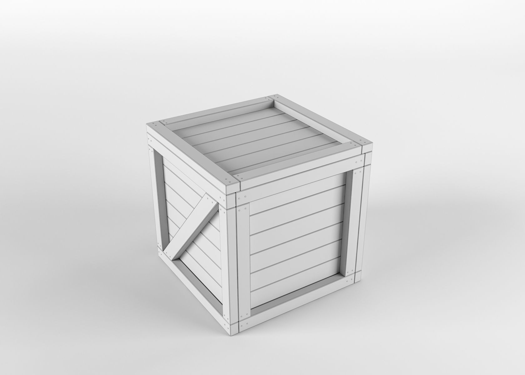 Box on Pallet Low-poly 3D model_14