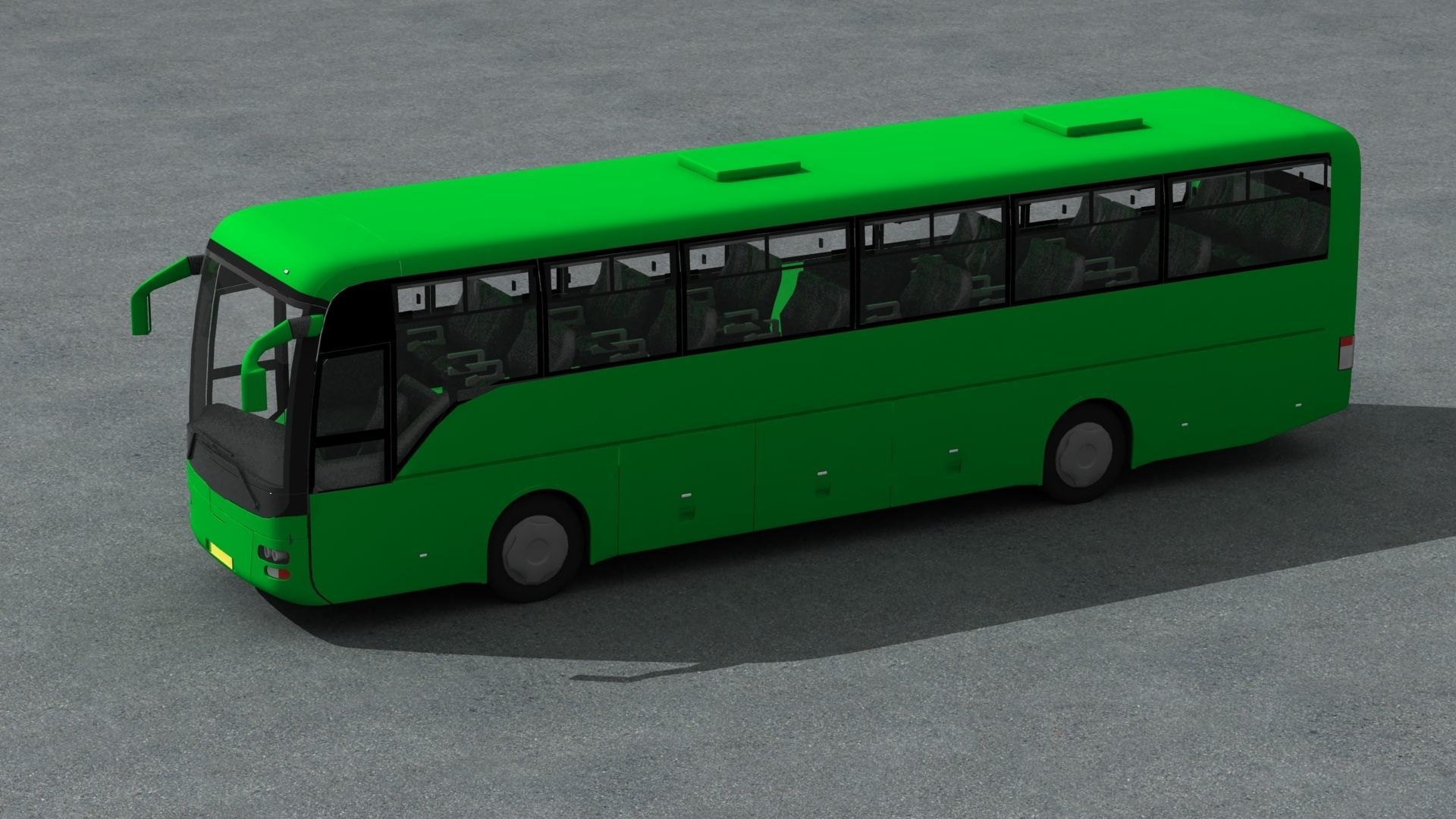 Bus Model Low-poly 3D model_2
