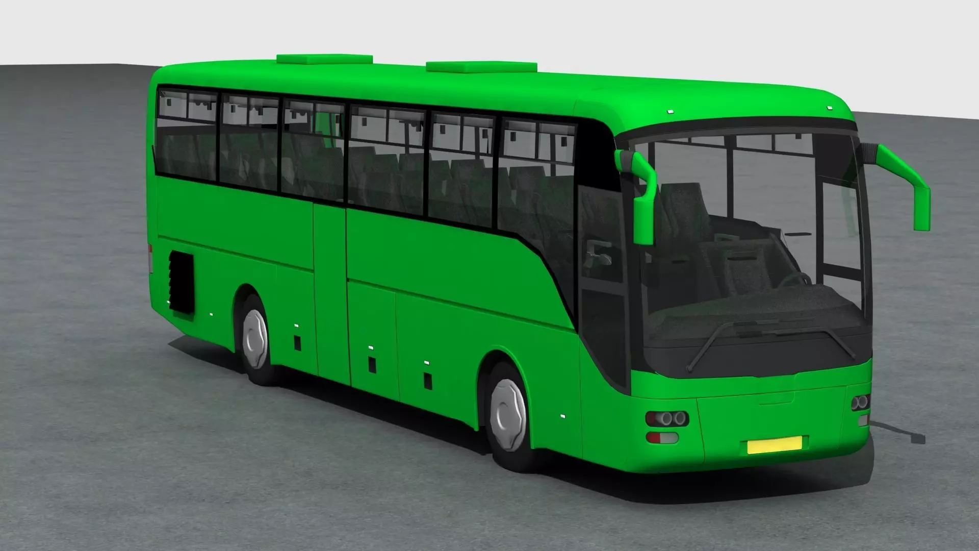 Bus Model Low-poly 3D model_0