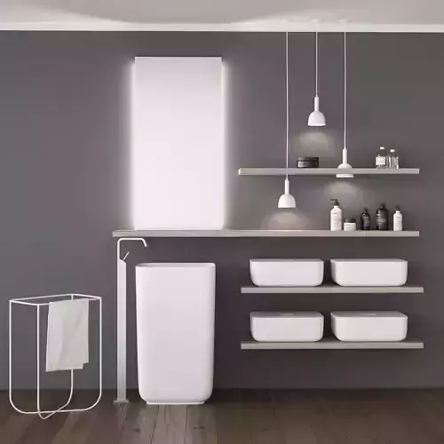 Scavolini QI Bathroom furniture set 3 3D model