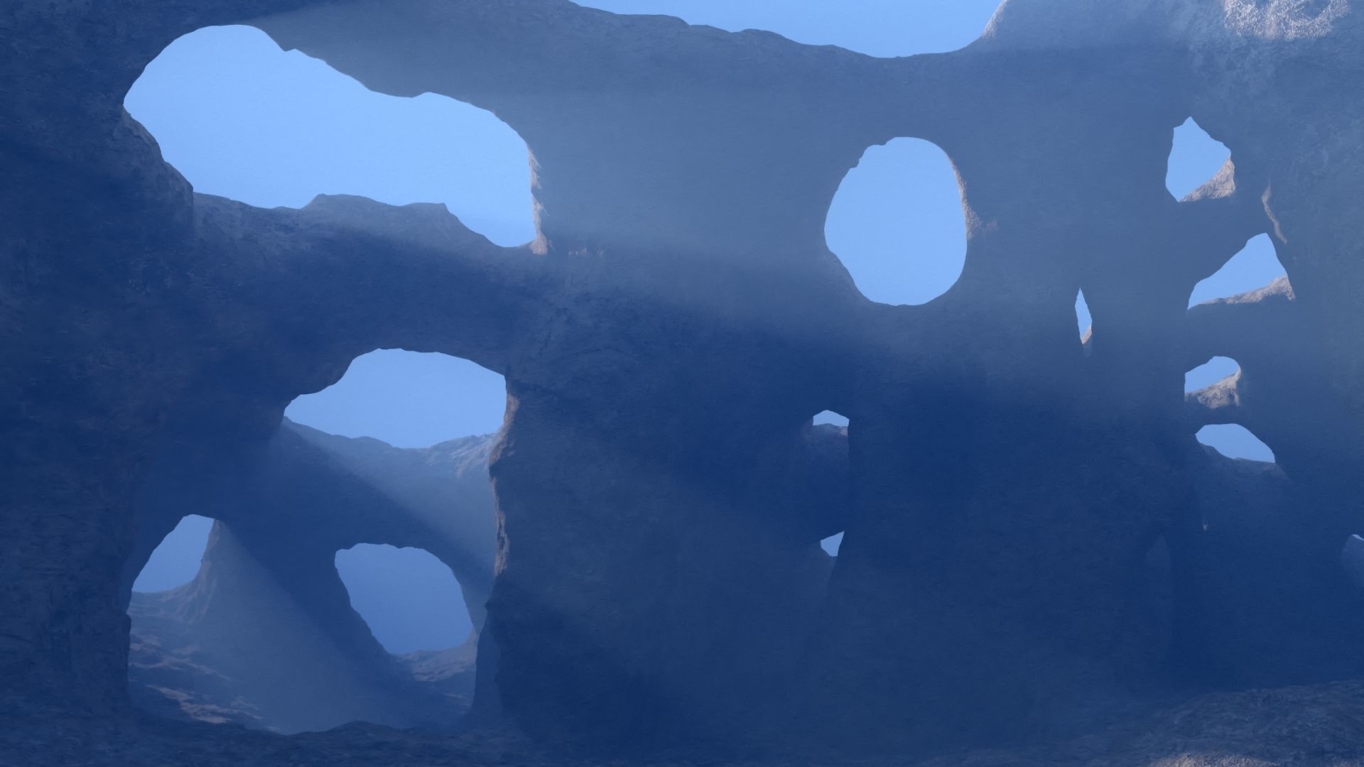 Underwater cavern 3D model_1