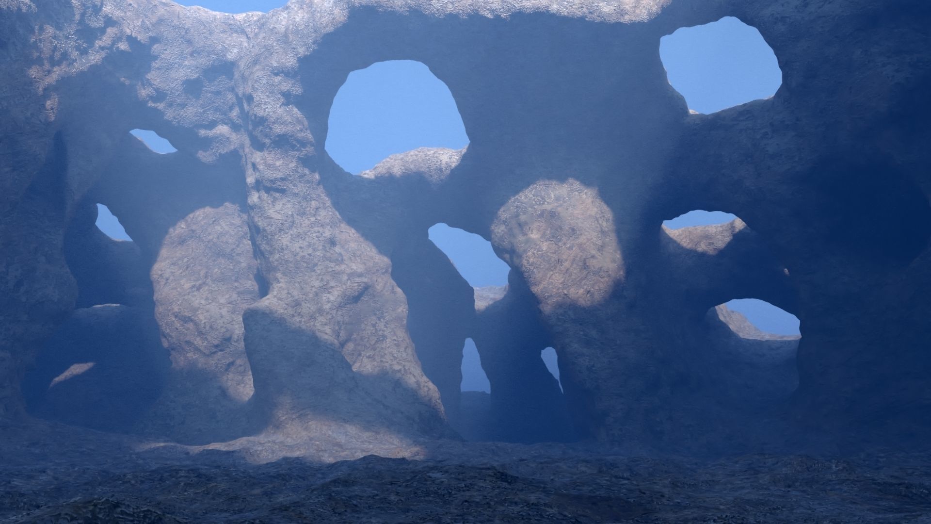Underwater cavern 3D model_8