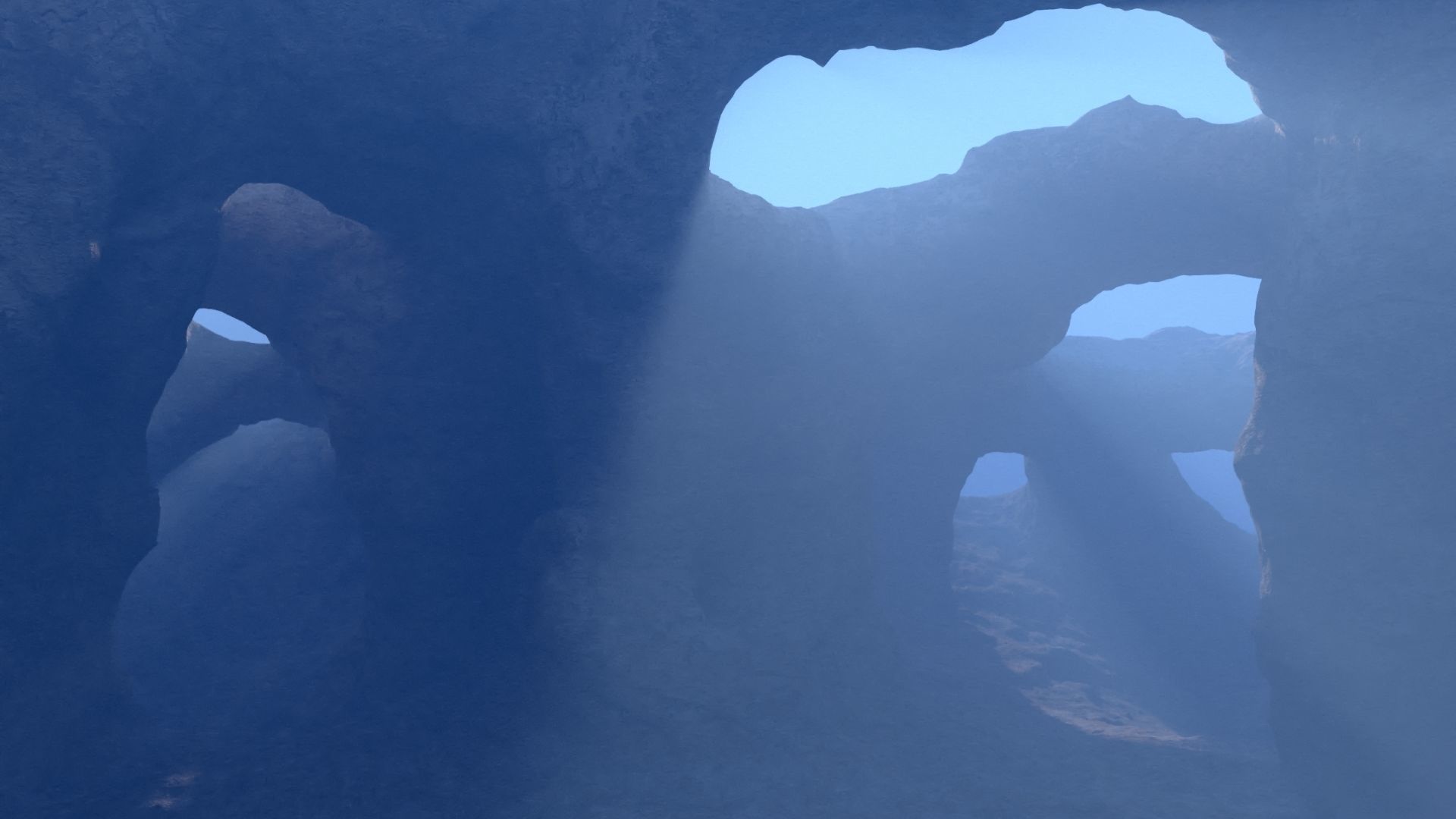 Underwater cavern 3D model_7