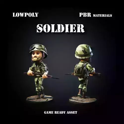 Low Poly Soldier PBR -