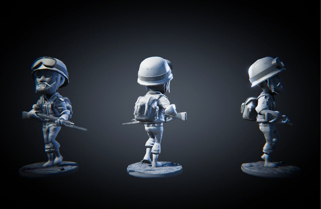 Low Poly Soldier PBR - Low-poly 3D model_6