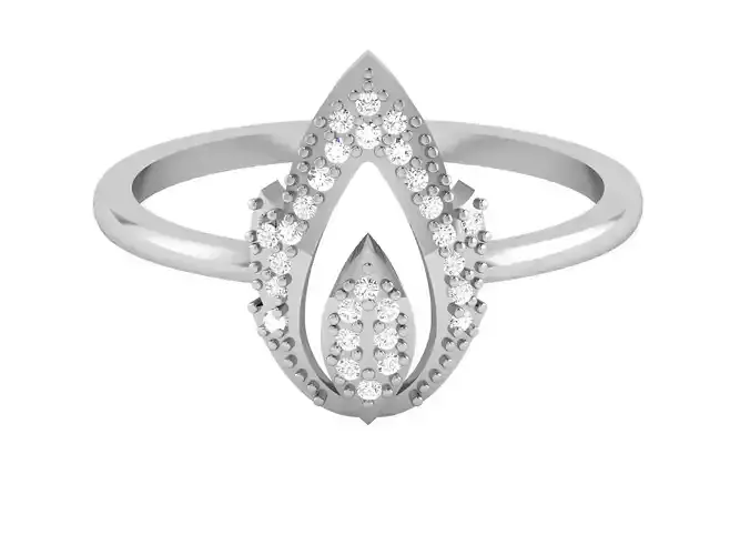 Women Band Ring 3dm render detail