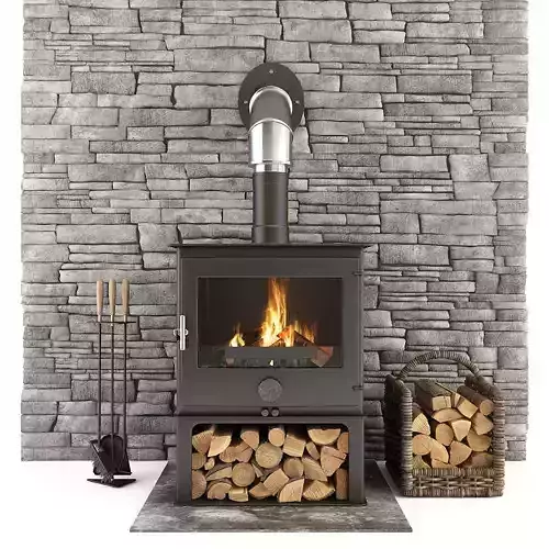 Fireplace and Accessories Stone wall