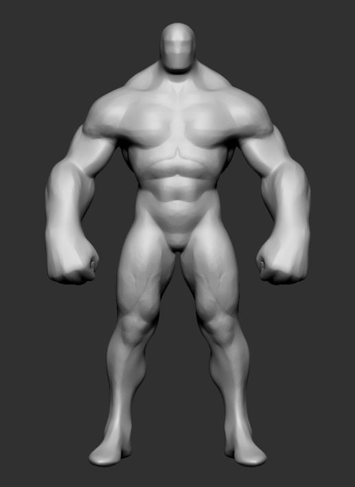 ComicBook Character Base 3D model_2