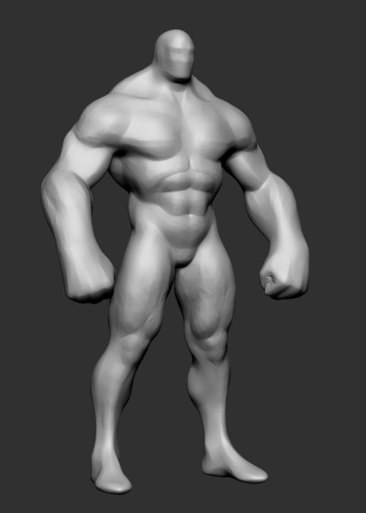 ComicBook Character Base 3D model_1