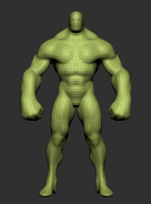 ComicBook Character Base 3D model_5