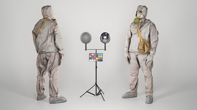 Soviet Liquidator of nuclear accident of Chernobyl 58 Low-poly 3D model