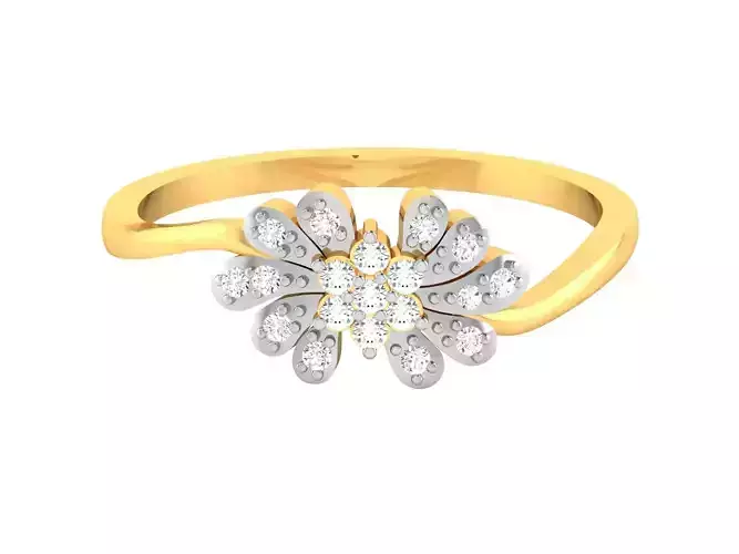 Women Flower Ring 3dm render detail 3D print model