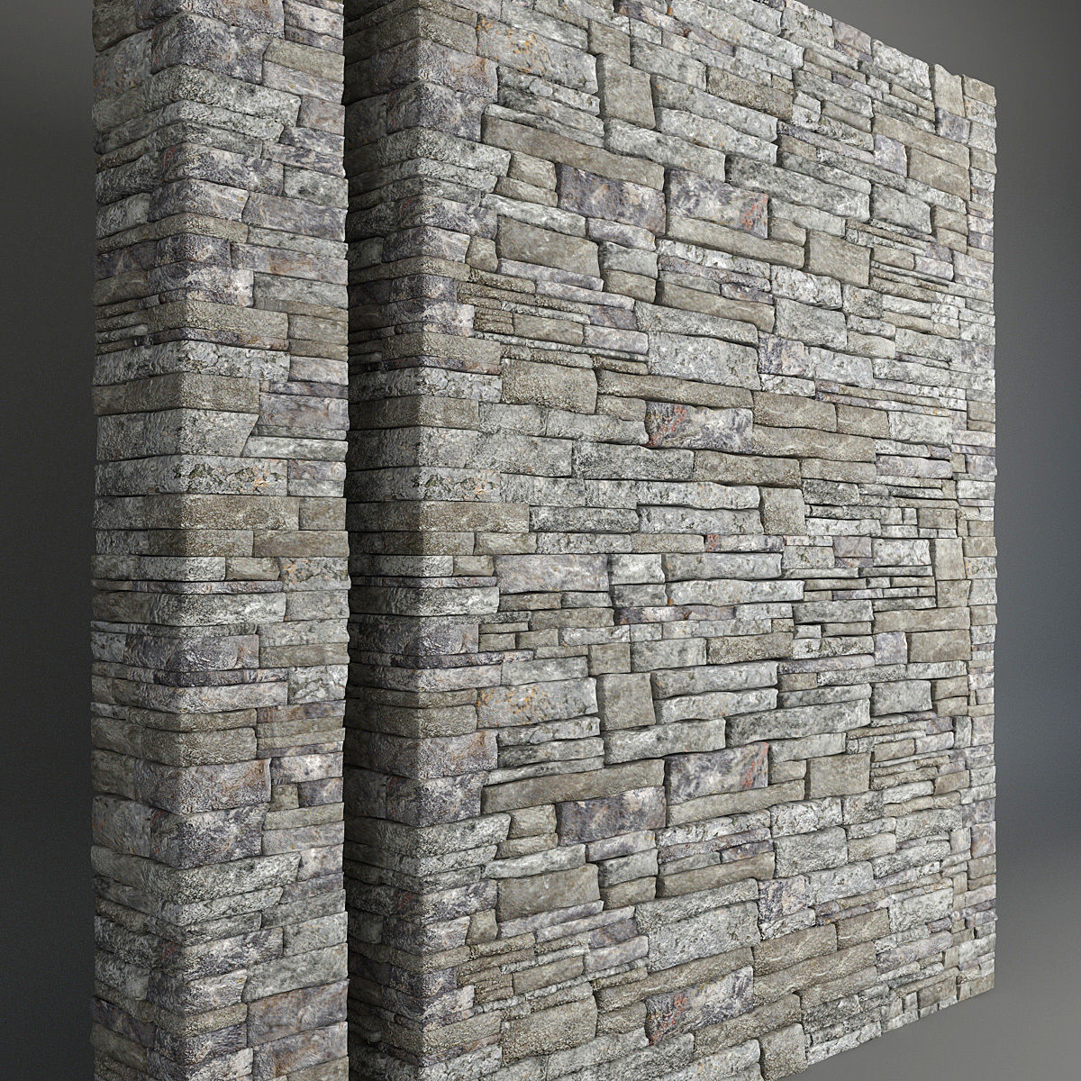 Stone Wall 3D model_4