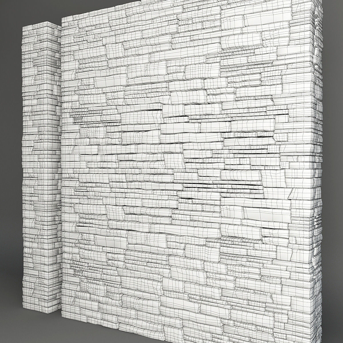 Stone Wall 3D model_7