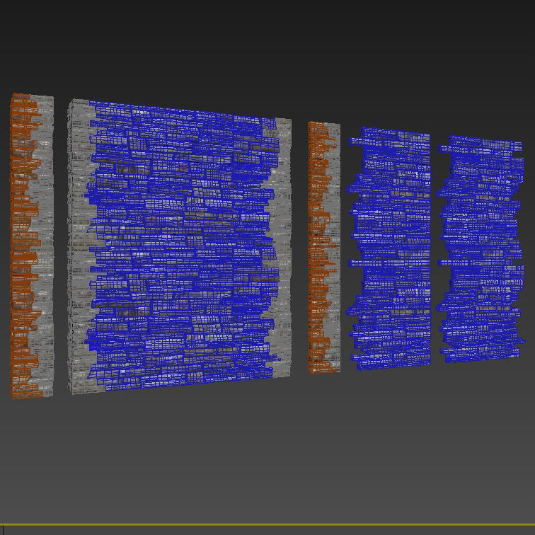 Stone Wall 3D model_8
