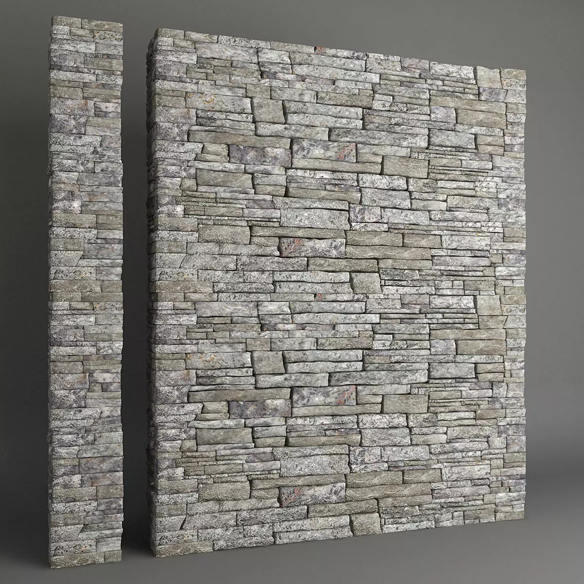 Stone Wall 3D model_0
