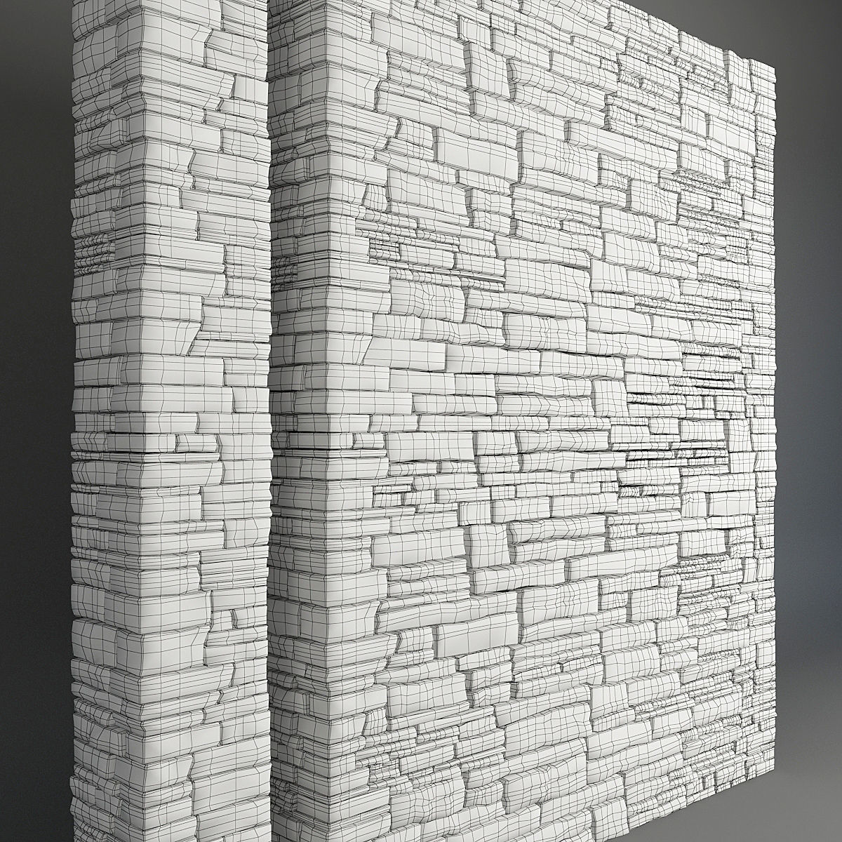 Stone Wall 3D model_5