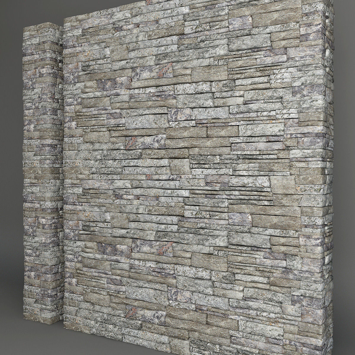 Stone Wall 3D model_6