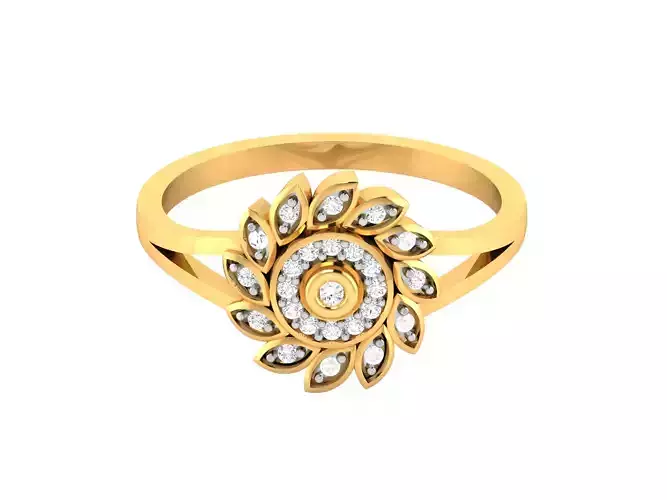 Women Flower Ring 3dm render detail 3D print model