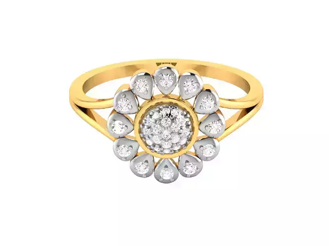 Women Flower Ring 3dm render detail 3D print model