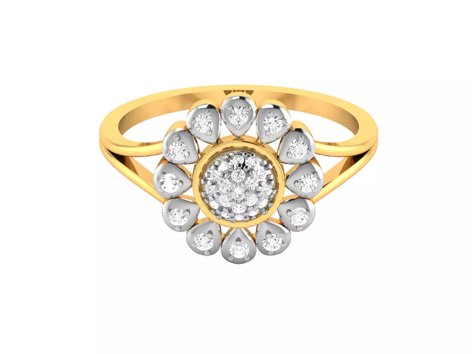 Women Flower Ring 3dm render detail 3D print model