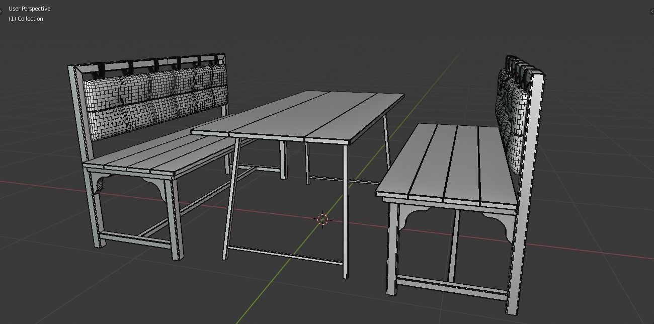 Cafe Table 3D model_22