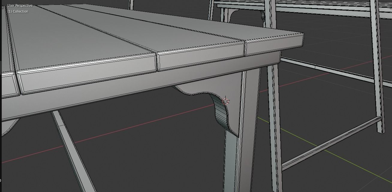 Cafe Table 3D model_23