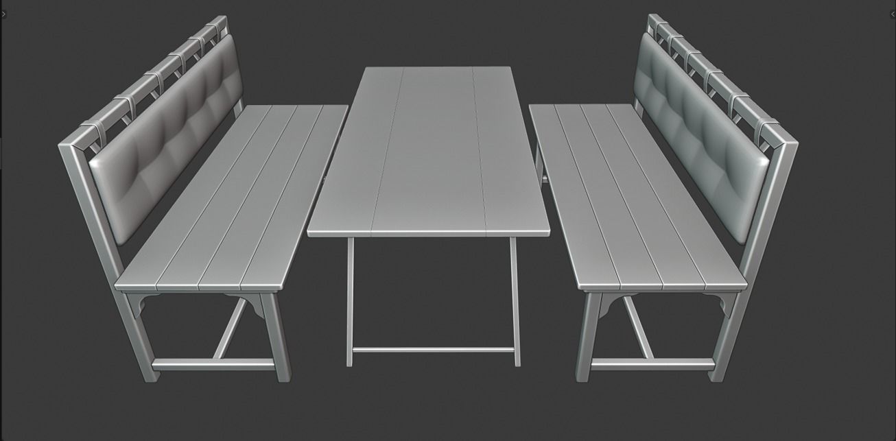 Cafe Table 3D model_19