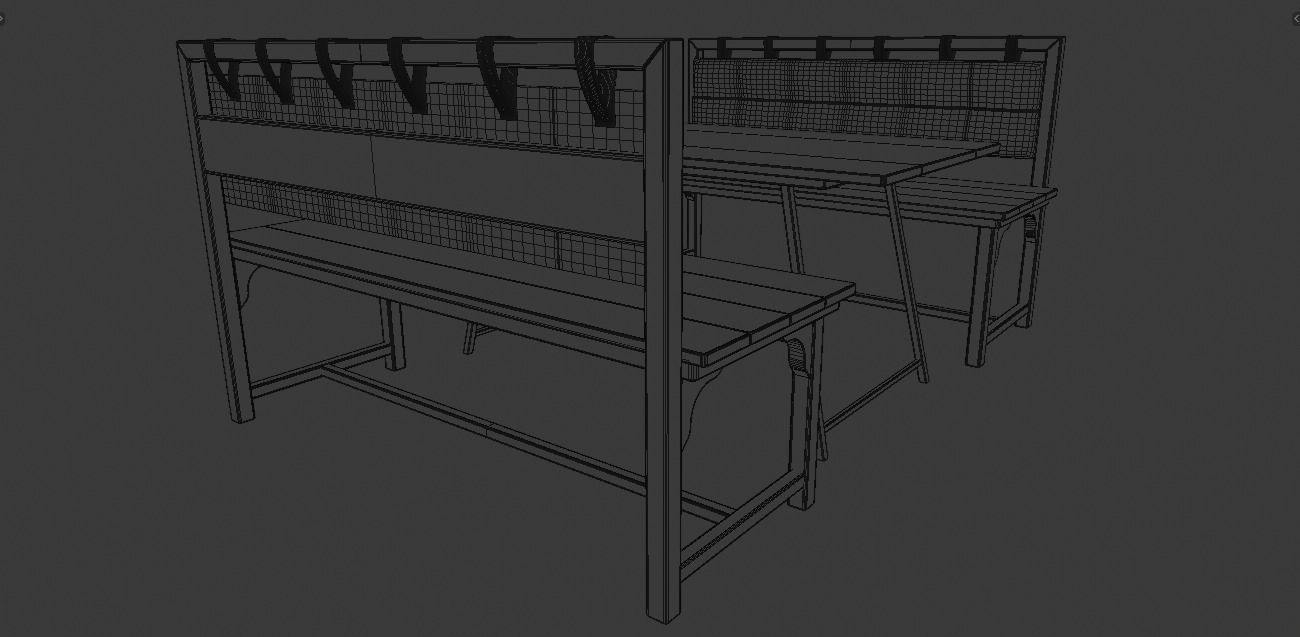 Cafe Table 3D model_25