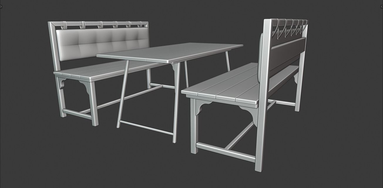 Cafe Table 3D model_20