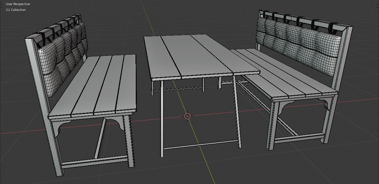 Cafe Table 3D model_21