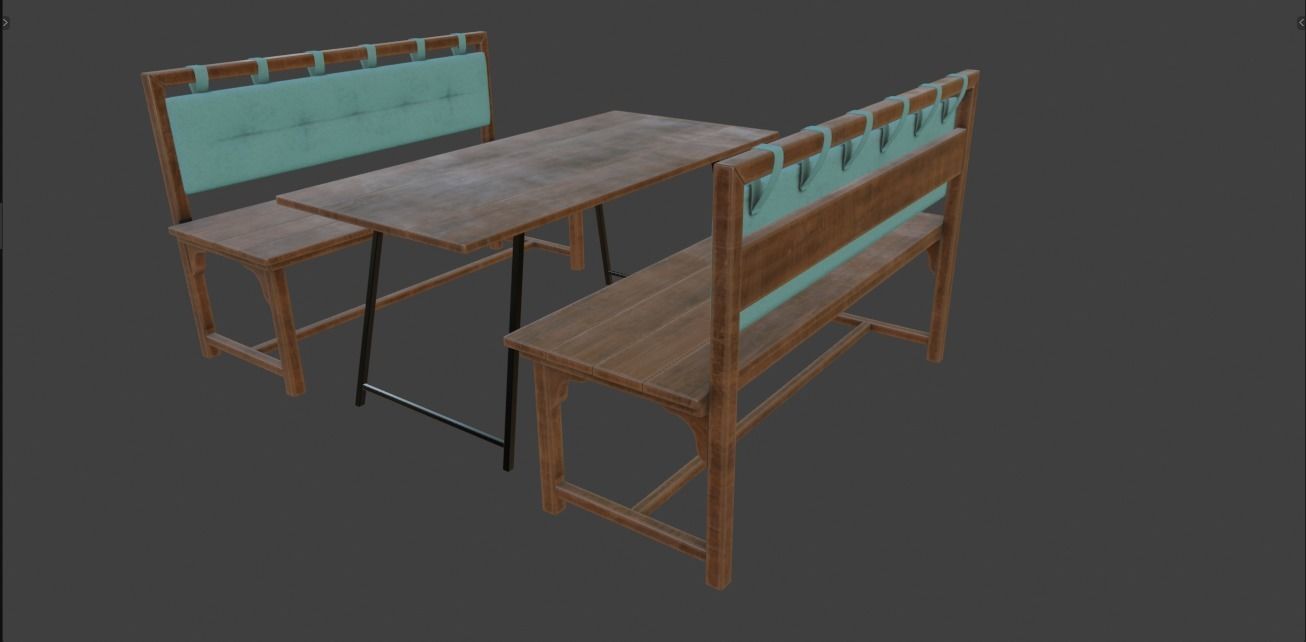 Cafe Table 3D model_18