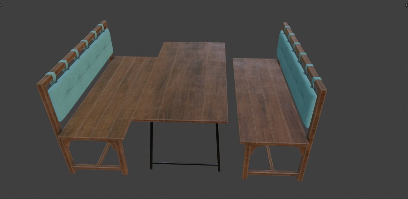 Cafe Table 3D model_17