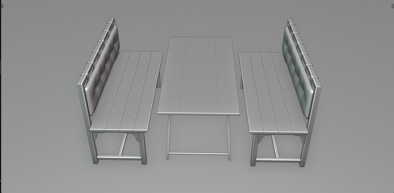 Cafe Table 3D model_16