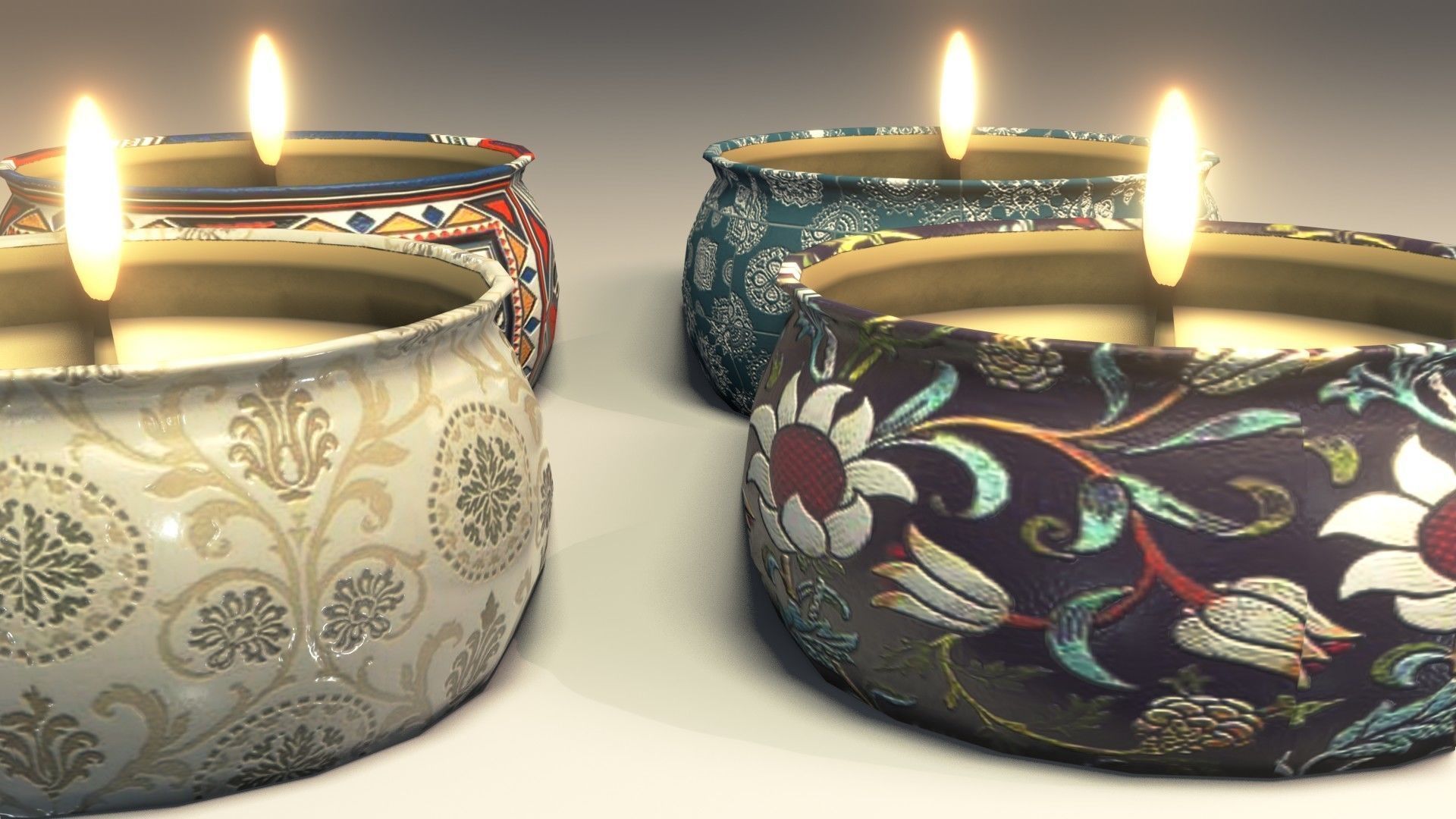 Candles 3D Model Low-poly 3D model_7