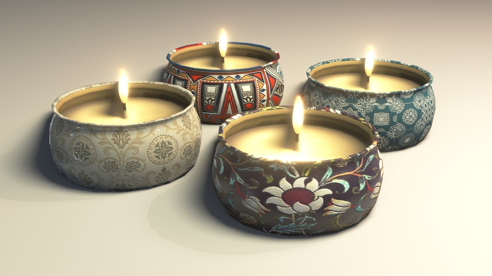 Candles 3D Model Low-poly 3D model_14