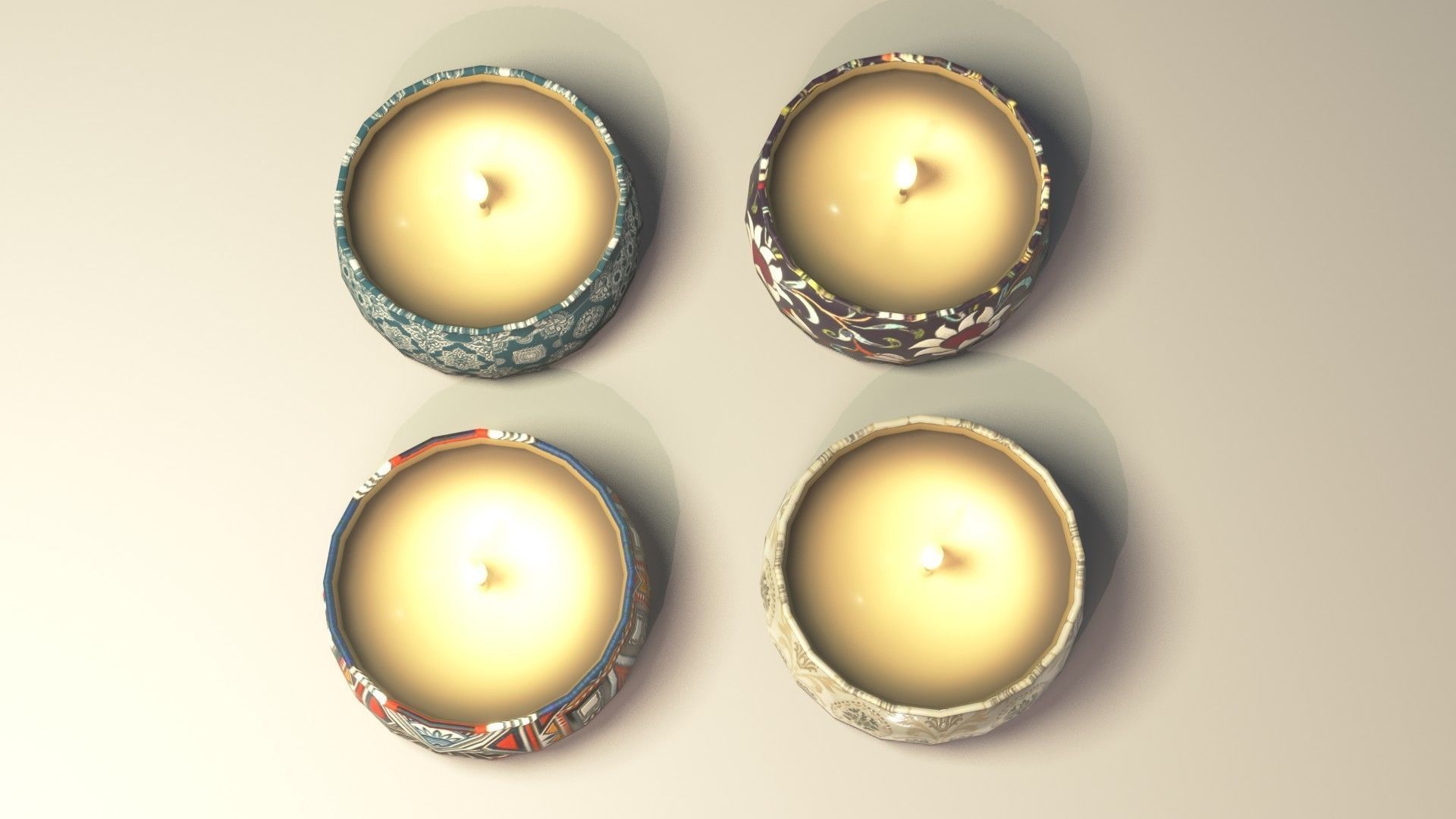 Candles 3D Model Low-poly 3D model_9