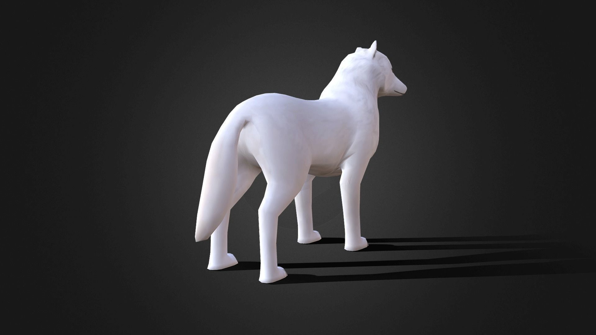 Low poly Arctic Wolf - Idle Animated Low-poly 3D model_13