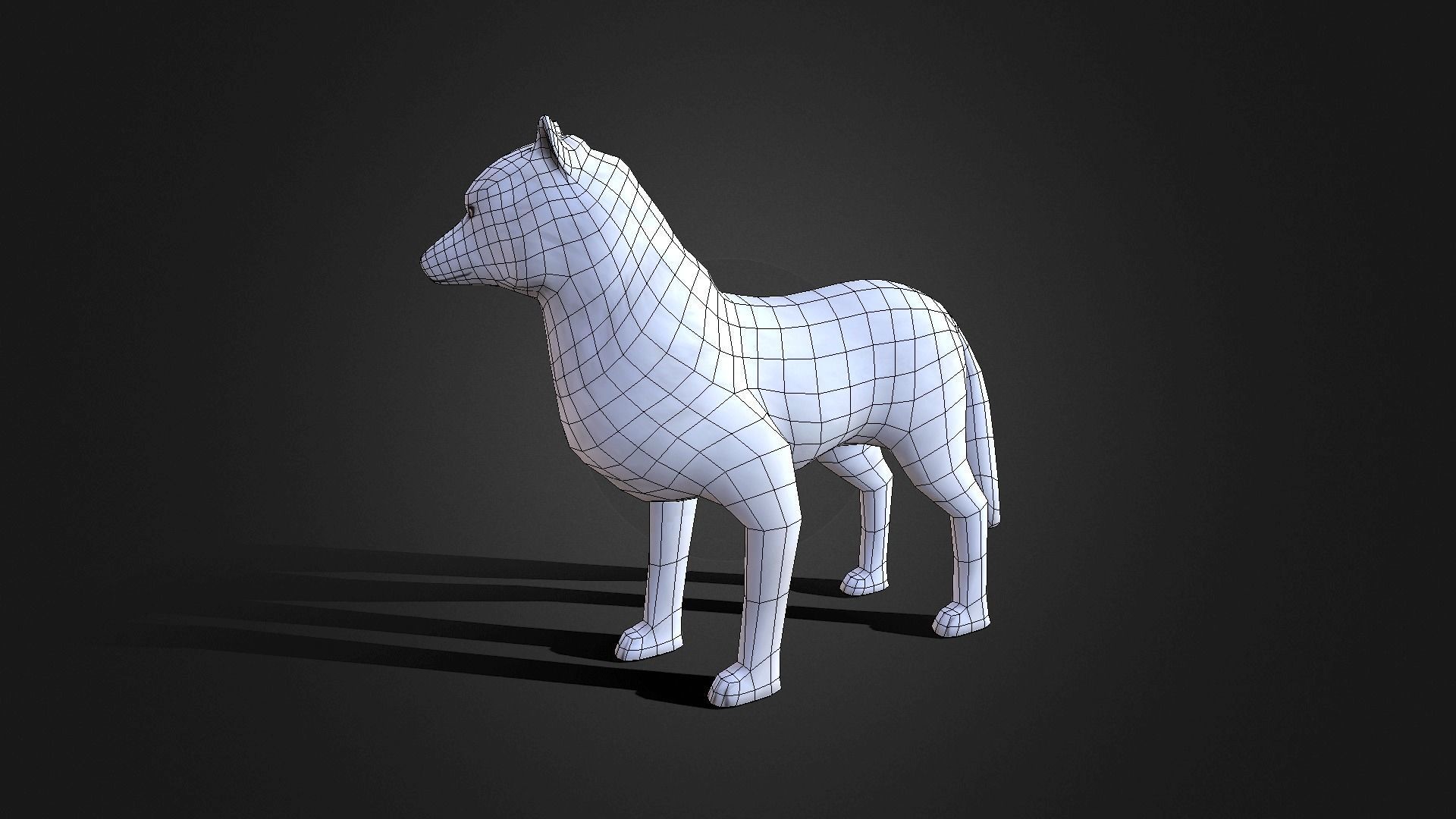 Low poly Arctic Wolf - Idle Animated Low-poly 3D model_6