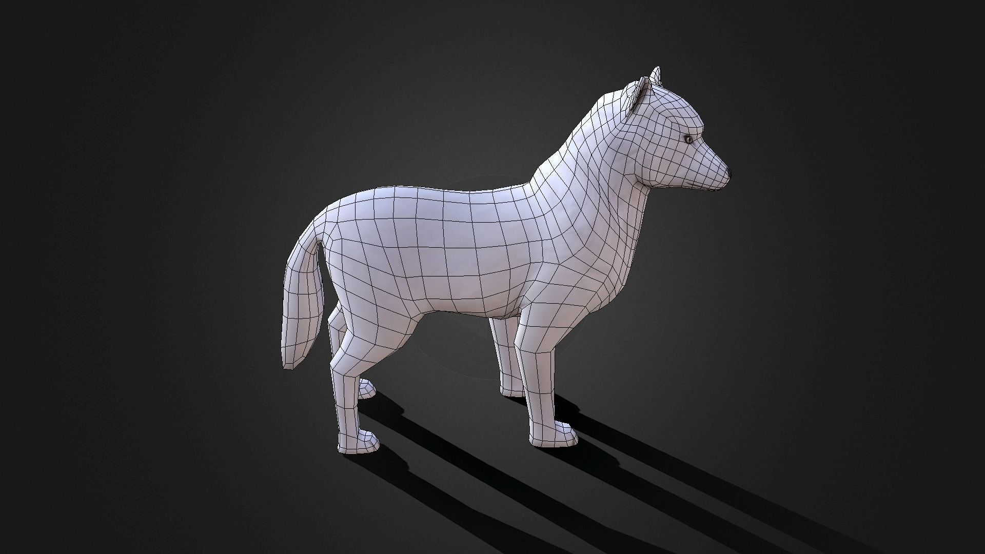 Low poly Arctic Wolf - Idle Animated Low-poly 3D model_10