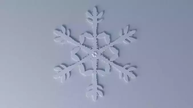 snowflake Christmas-tree ornament 3D print model